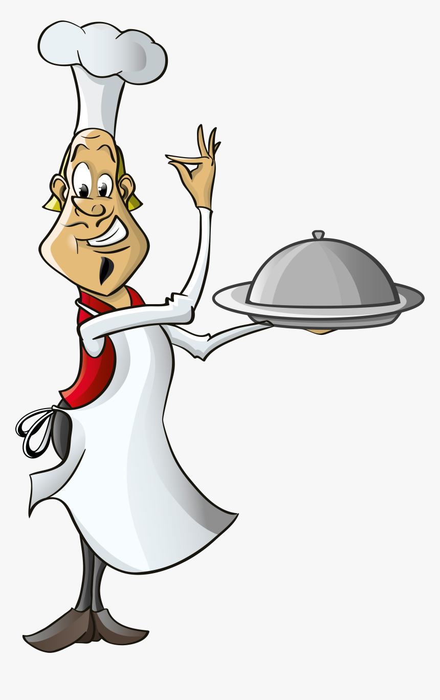 Waiter Cartoon Chef Clip Art - Chef Vector, HD Png Download, Free Download