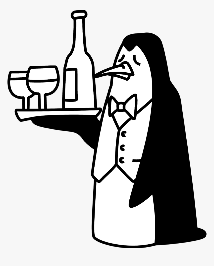 Waiter Serving Png Download Image - Png Black And White Gif Character Gif, Transparent Png, Free Download