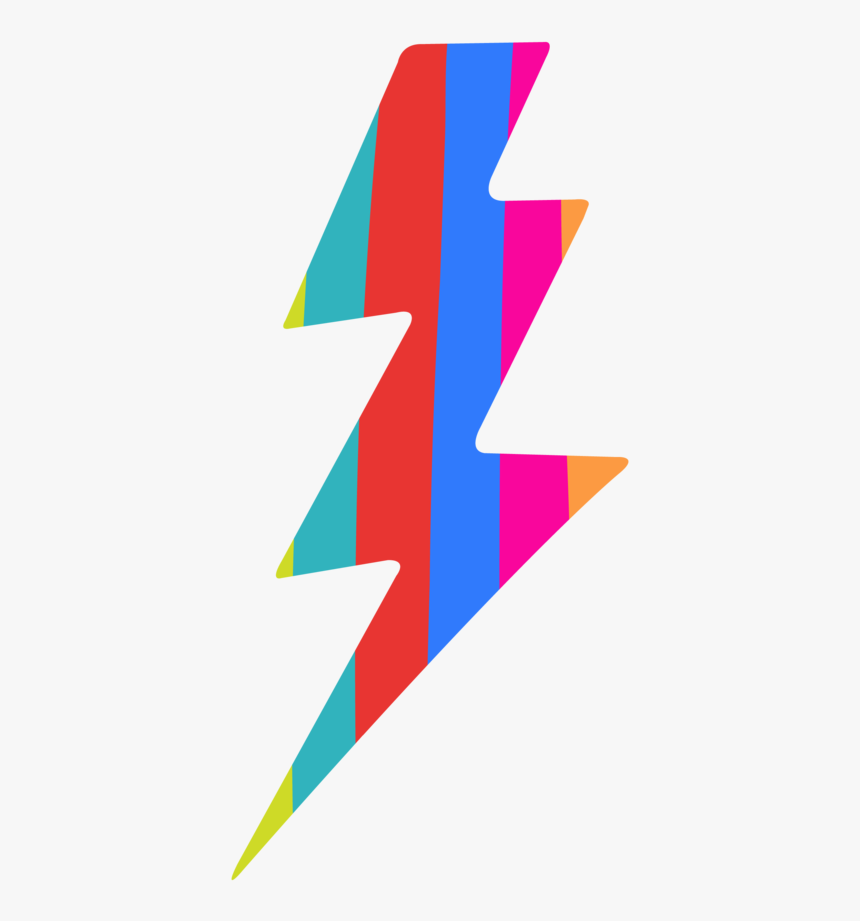 Zigzag Rainbow Bolt Insignia Wb - Lightning, HD Png Download, Free Download