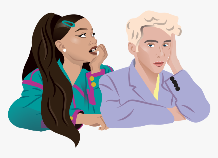 Troye Sivan And Ariana Grande Cartoon, HD Png Download, Free Download