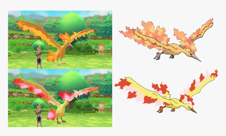 1mib, 1553x848, Comparison - Moltres Pokemon, HD Png Download, Free Download