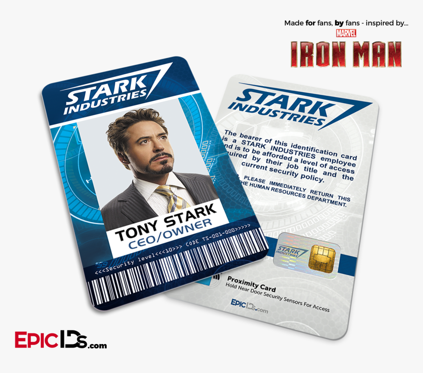 Iron Man / Avengers Inspired Stark Industries Employee - Stark Industries Id Card, HD Png Download, Free Download