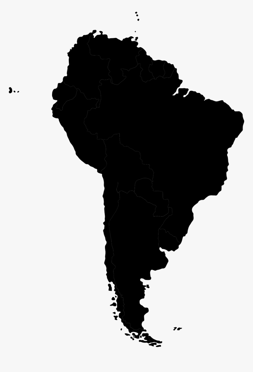 South America Map Black, HD Png Download, Free Download