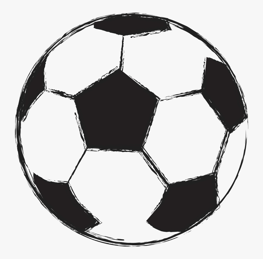 Black And White Football Png Photo - Black And White Soccer Ball Drawing, Transparent Png, Free Download