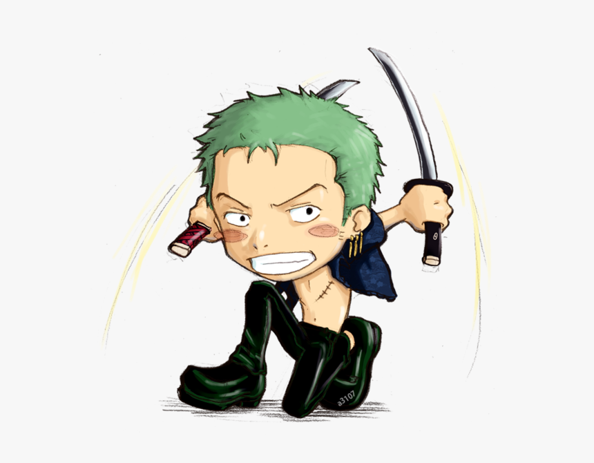 One Piece Chibi Png Transparent Image - Chibi Zoro One Piece Png, Png Download, Free Download