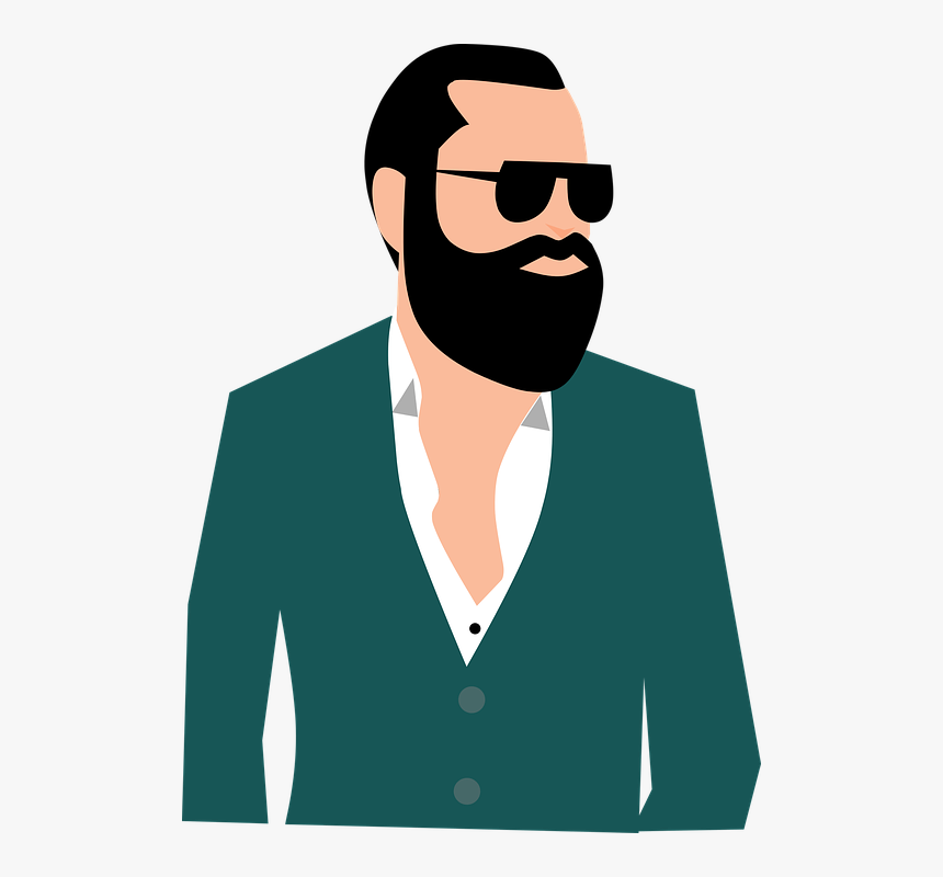 Portrait, Adult, People, Man, Beard, Boldness, Business - Man With Beard Clipart, HD Png Download, Free Download