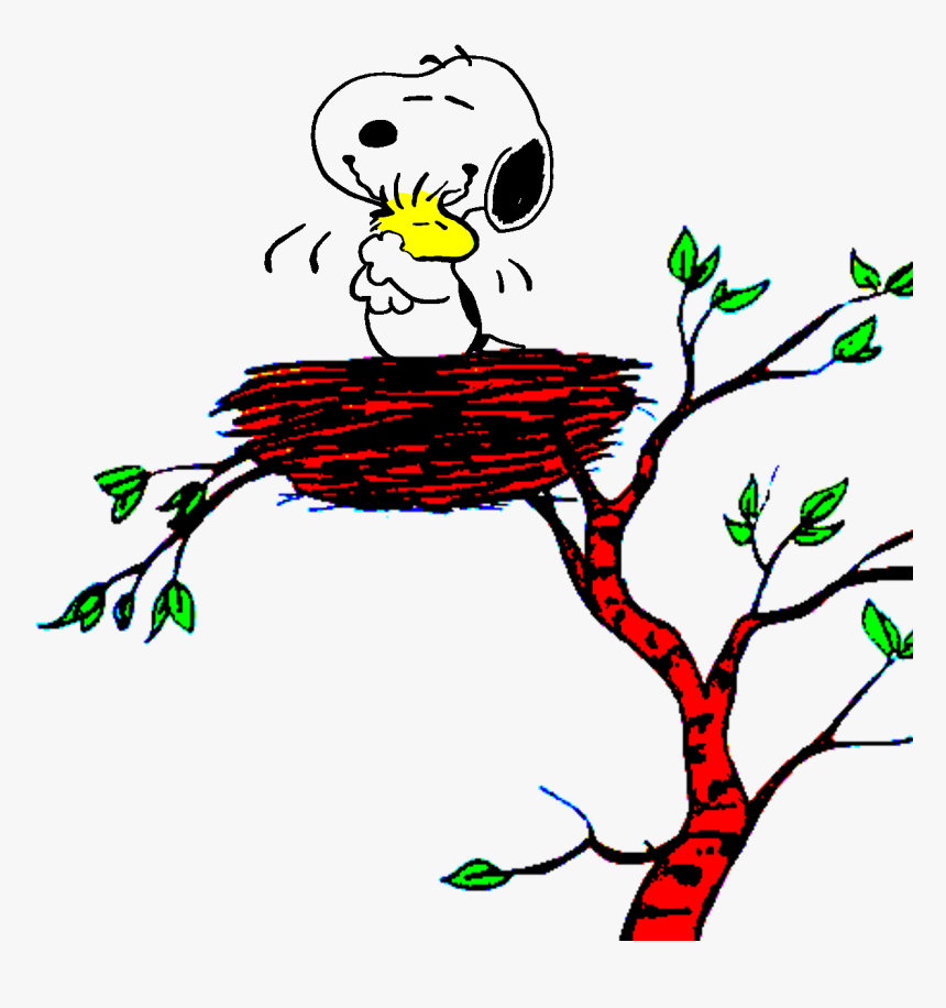 A Friend Always The House Become Snoopy - Charlie Brown Woodstock Tree, HD Png Download, Free Download