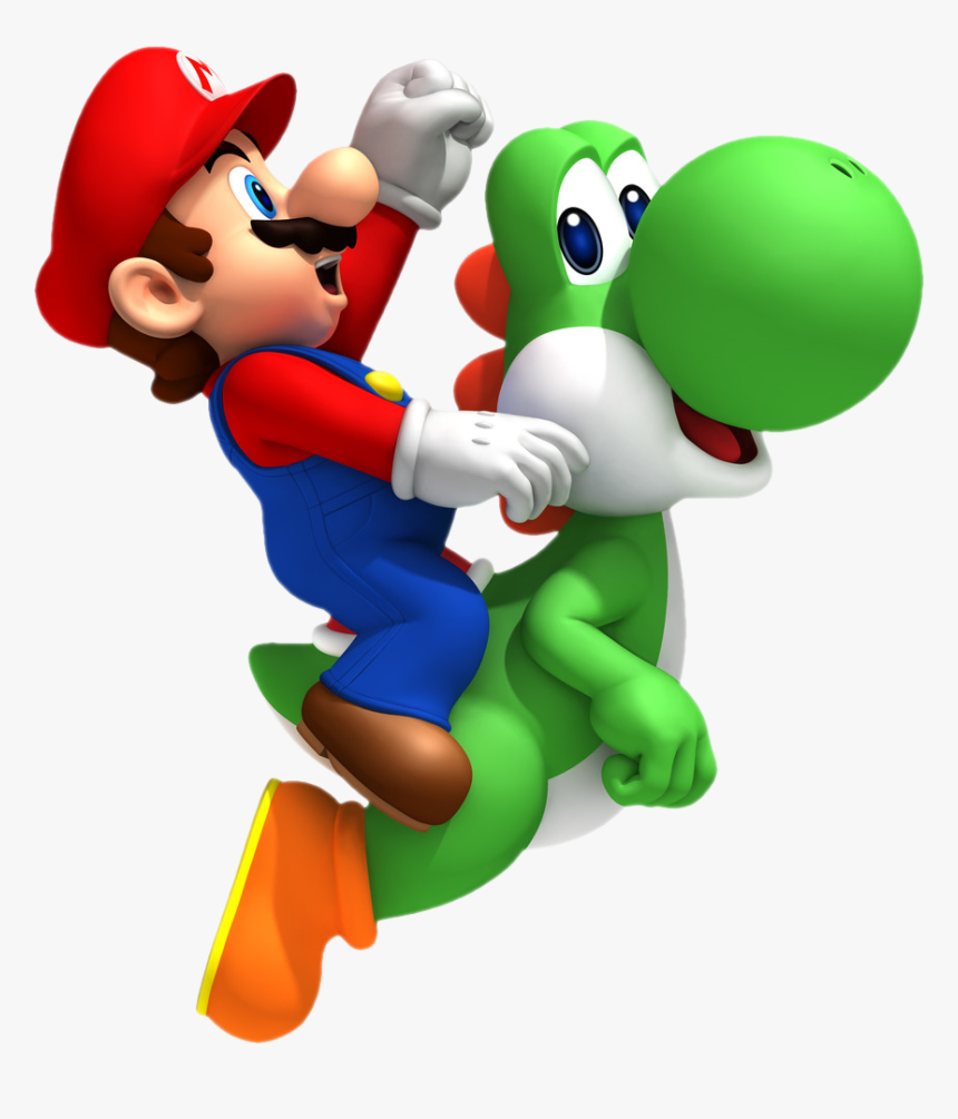 Mario Bros Png - Super Mario On Yoshi, Transparent Png, Free Download