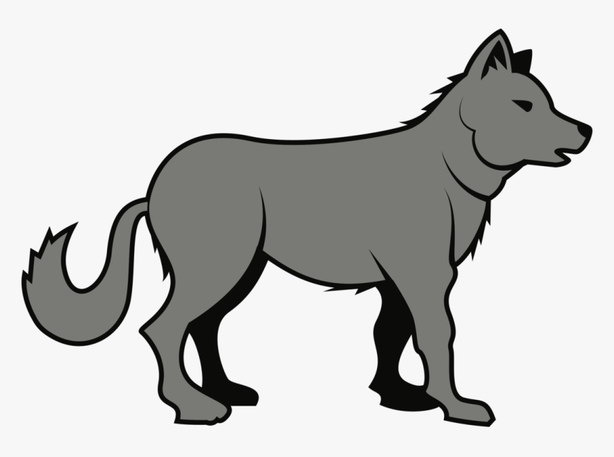 Line Art,wildlife,canidae - Clip Art Wolf Png, Transparent Png, Free Download