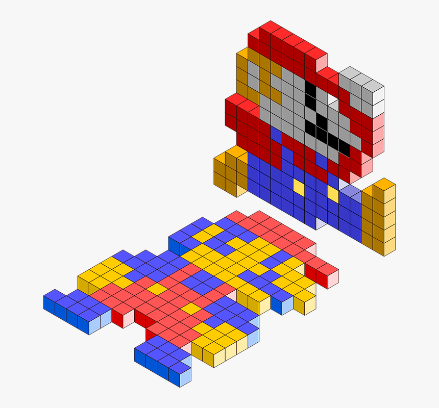 Mario Bros 3d Blocks Svg Clip Arts - Tetris Pixel 3d, HD Png Download, Free Download