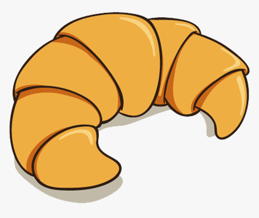 Collection Of Free Bread Drawing Croissant Download - Croissant Cartoon, HD Png Download, Free Download