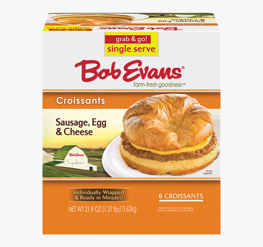 Bob Evans Sausage, Egg & Cheese Croissant Singles - Bob Evans 6 Cheese Macaroni, HD Png Download, Free Download