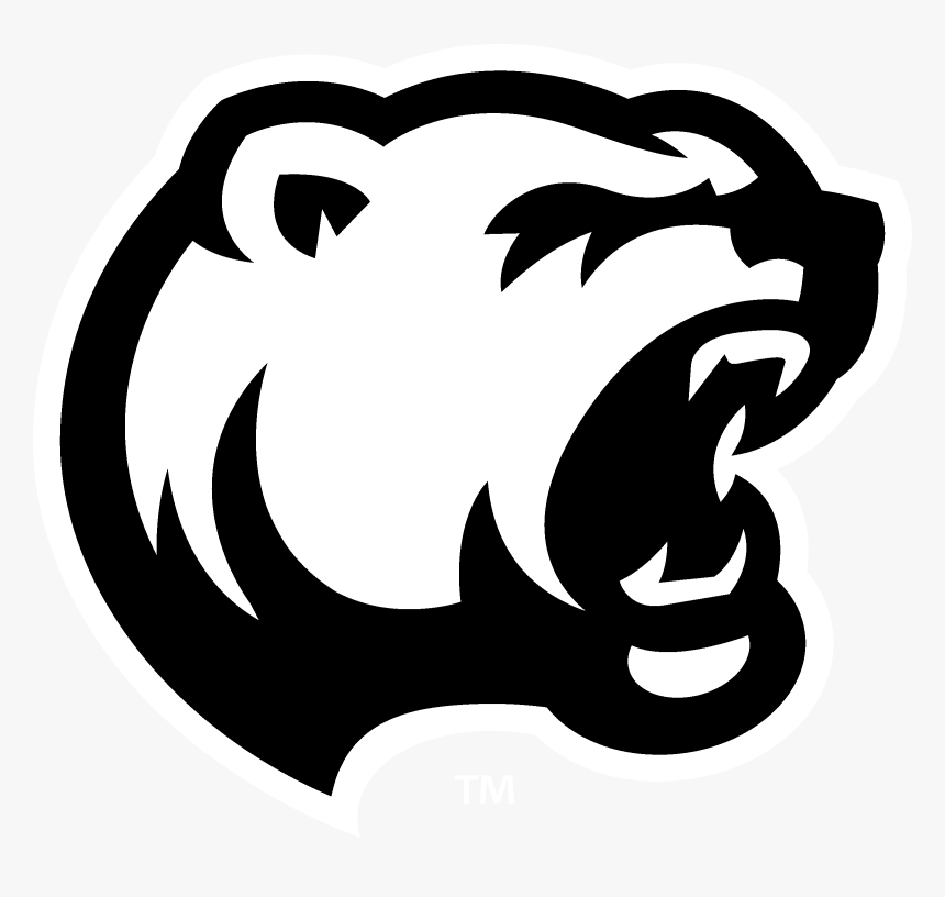 Hershey Bears Chicago Bears Logo Clip Art - Bear Black And White Logo, HD Png Download, Free Download