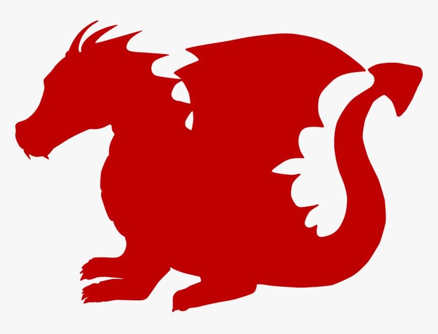 Dragon, Red, Symbol, Fantasy, Isolated, Sitting, Cute - Red Dragon Clip Art, HD Png Download, Free Download