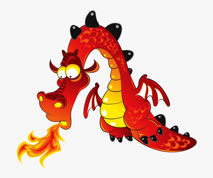 Dragon Royalty-free Fire Breathing Illustration - Funny Dragon, HD Png Download, Free Download