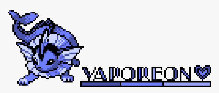 Transparent Vaporeon Png - Pixel Art Pokemon Aquali, Png Download, Free Download