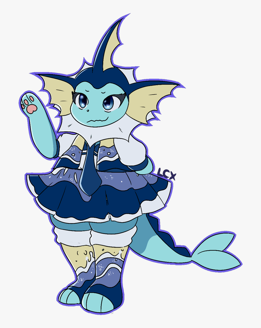 Vellen On Twitter - Vaporeon Wearing A Dress, HD Png Download, Free Download