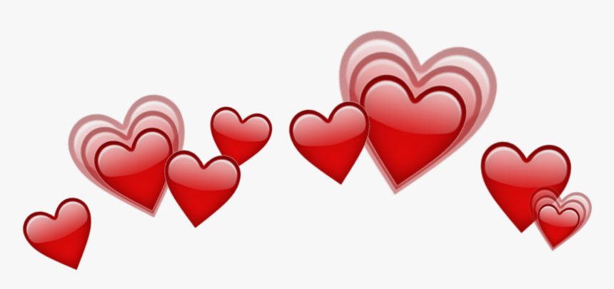 #red #aesthetic #heart #hearts #emoji #emojis #redaesthetic - Red Heart Emoji Crown, HD Png Download, Free Download