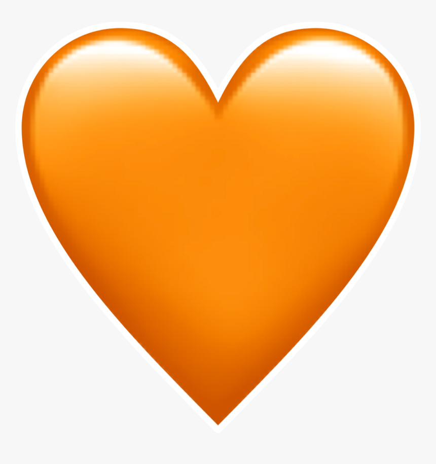 Iphone Orange Heart Emoji, HD Png Download, Free Download