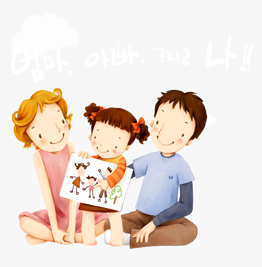 Parent Child Family Mother - Love For Your Family Drawing, HD Png Download, Free Download