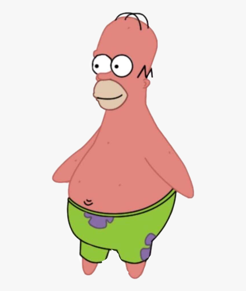 #meme #dank #deepfriedmemes #deepfriedmeme #homersimpson - Homer Simpson Patrick Star, HD Png Download, Free Download