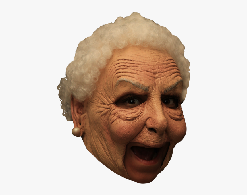 Nanny Mask Deluxe Open Mouth Mask - Latex Mask Old Woman, HD Png Download, Free Download