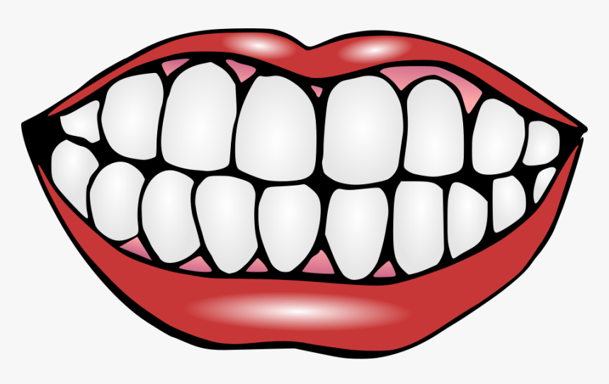 Open Mouth Clip Art - Teeth Clipart Black And White, HD Png Download, Free Download