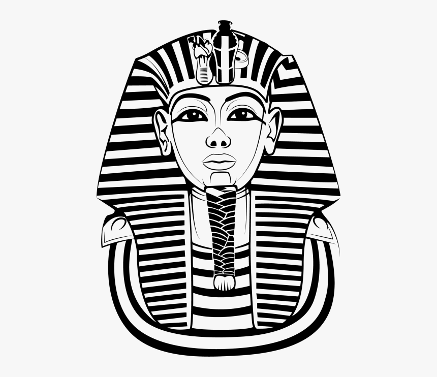 Pharaoh Head Png - Pharaoh Black And White, Transparent Png, Free Download