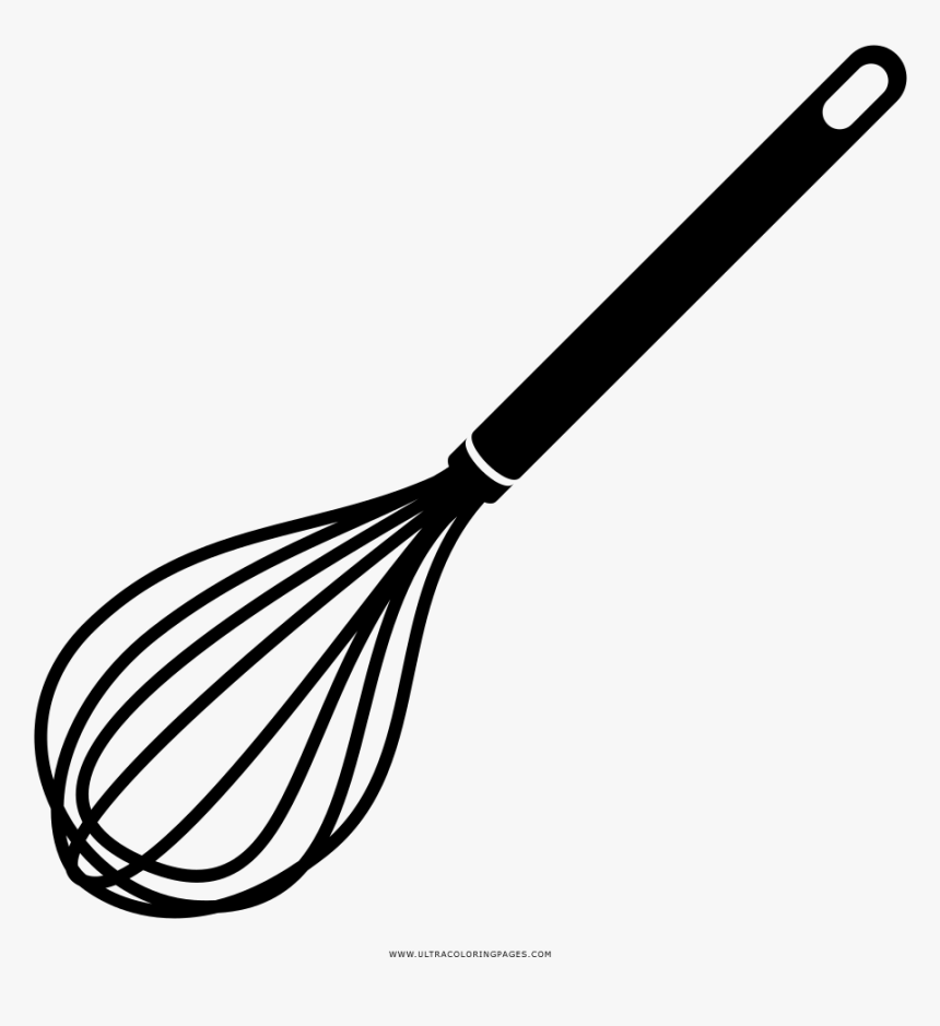 Whisk Coloring Book Drawing Fork Kitchen Utensil, HD Png Download, Free Download