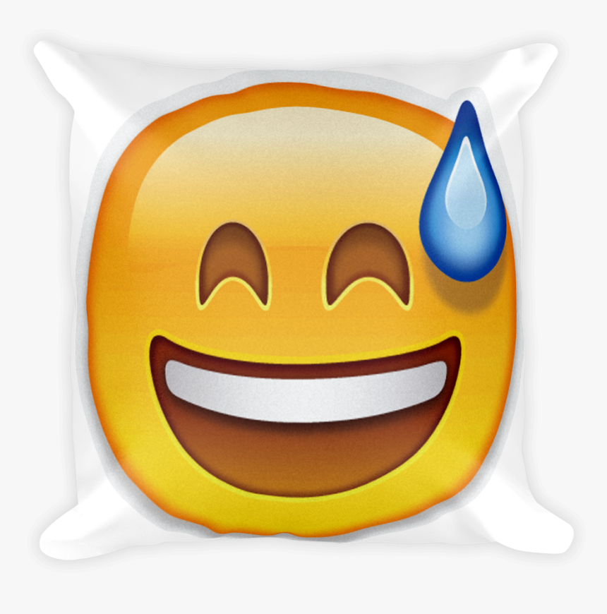 Smiling Face With Open Mouth And Cold Sweat , Png Download - 😄 Emoji Png, Transparent Png, Free Download