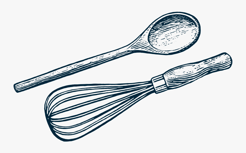 Spoon And Whisk Illustration - Spoon Clipart Whisk, HD Png Download, Free Download