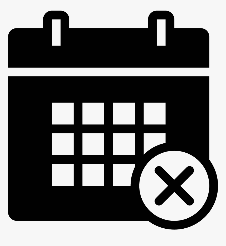 Calendar Delete Filled Icon - Blue Calendar Clipart Png, Transparent Png, Free Download