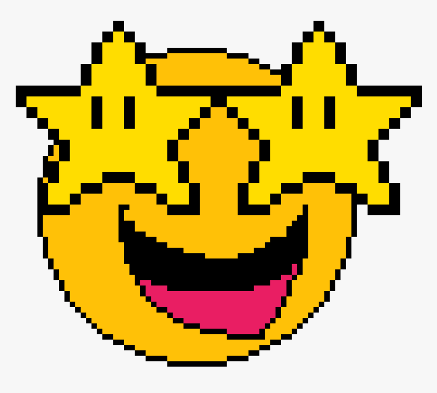 The Grinning Star Emoji - Pixel Mario Star Png, Transparent Png, Free Download