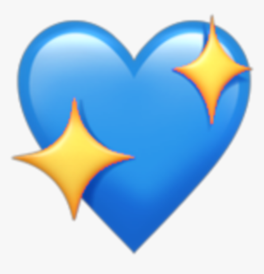 #heart #blue #star #emoji #kawaii #tumblr - Transparent Background Iphone Heart Emoji, HD Png Download, Free Download