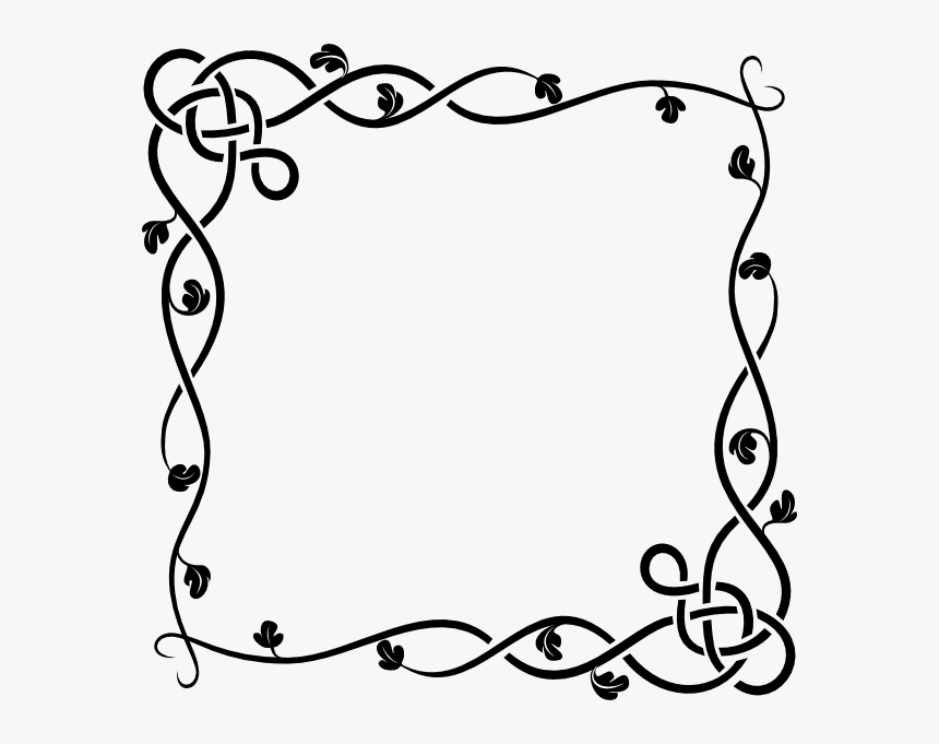 Vine Border Clip Art - Designs On A4 Size Sheet, HD Png Download - kindpng.