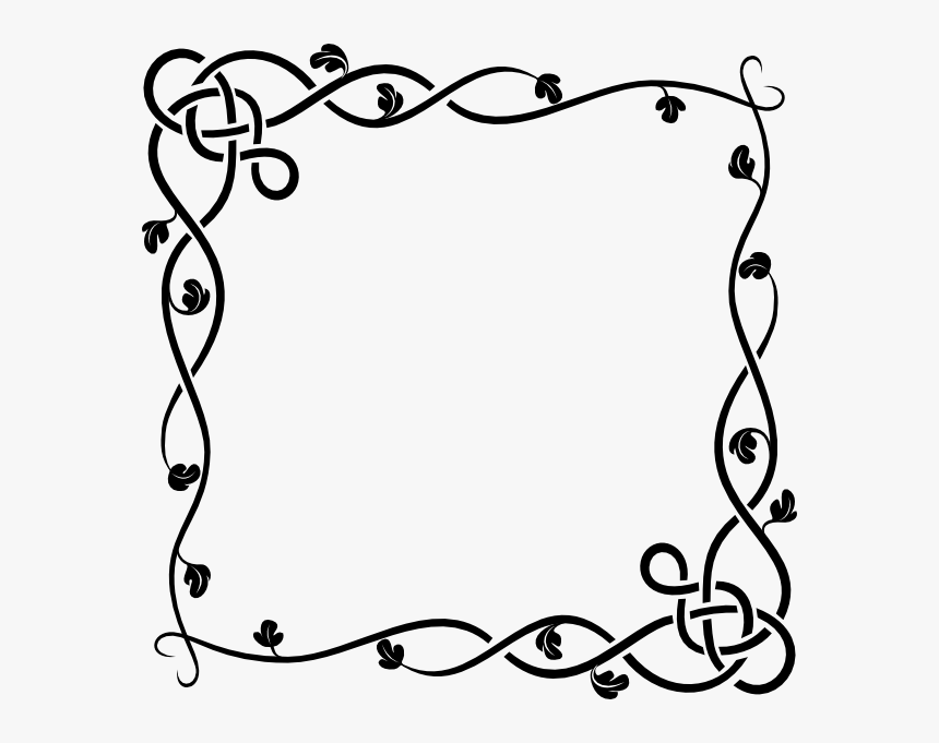 Vine Border Clip Art - Designs On A4 Size Sheet, HD Png Download, Free Download