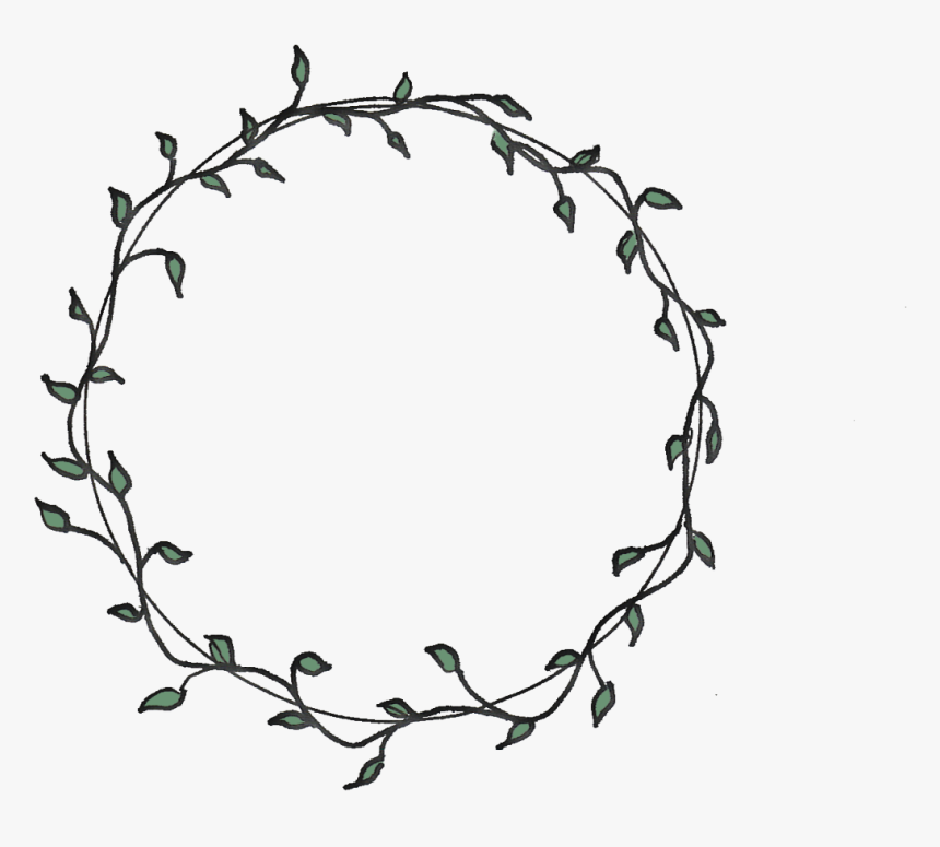 Flower Drawing Embroidery Border - Floral Circle Border Black And White, HD Png Download, Free Download