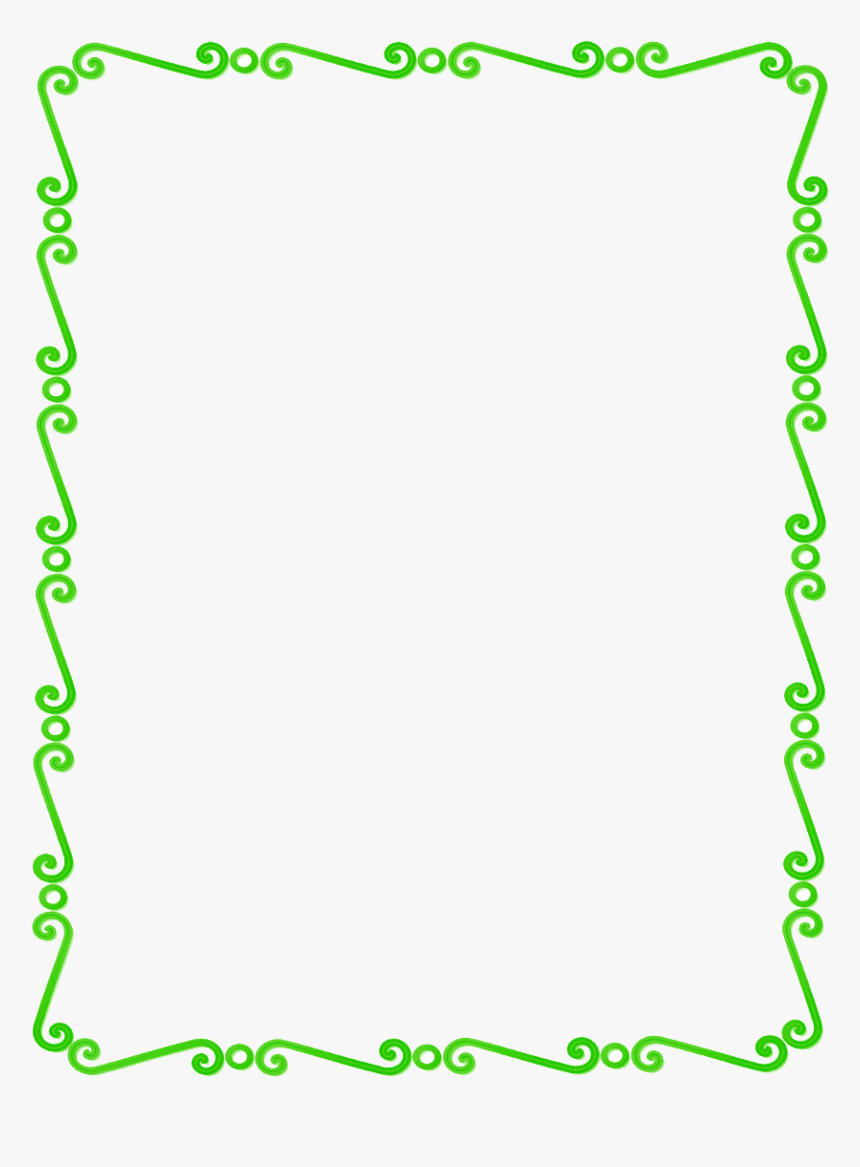 Lime Border Frame Png Pic - Green Borders For Word, Transparent Png, Free Download