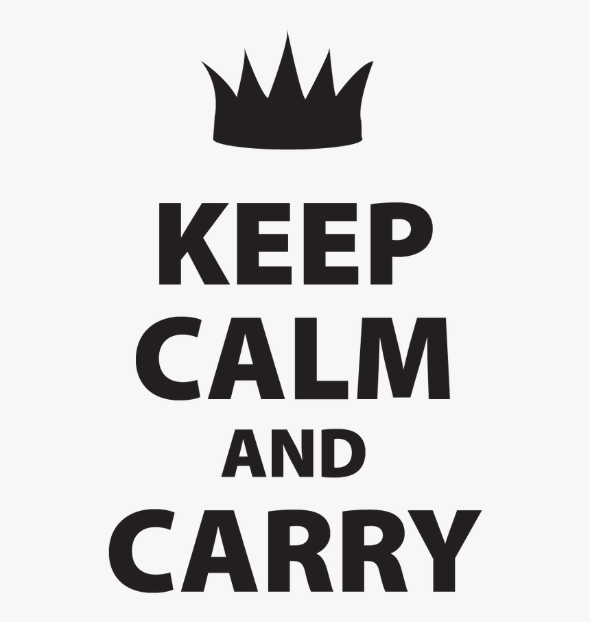 Keep Calm And Carry Decal - Tiara, HD Png Download, Free Download