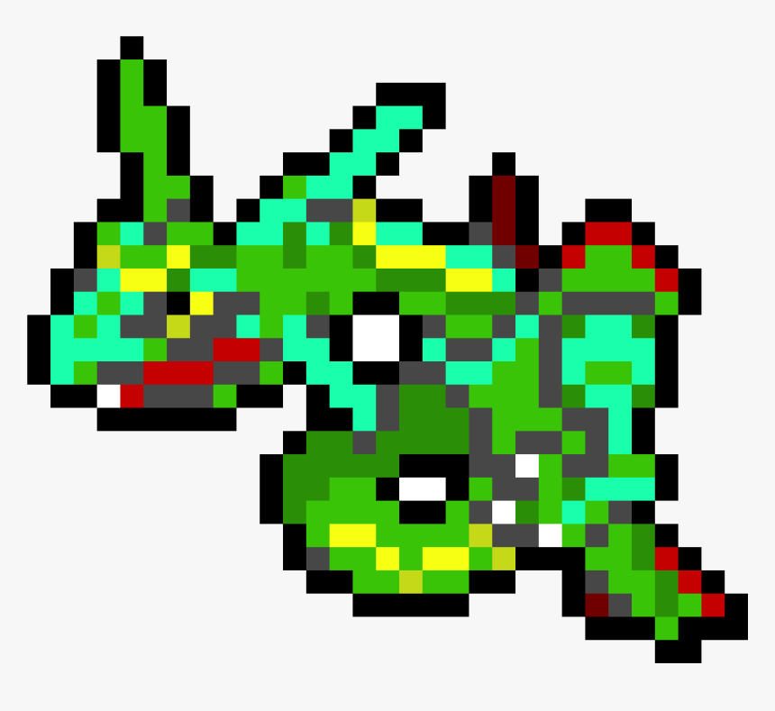 Shiny Rayquaza Pixel Art, HD Png Download, Free Download