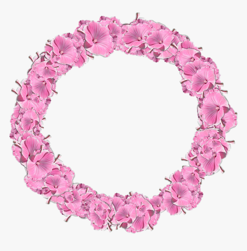 Flowers, Circle, Decor, Graphics, Frame Round - Circle Flower Frame Png, Transparent Png, Free Download