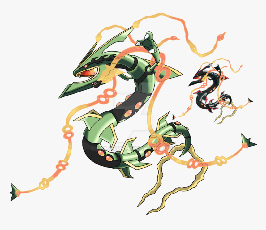 Rayquaza Transparent Mega Clip Free - Pokemon Mega Rayquaza Render, HD Png Download, Free Download