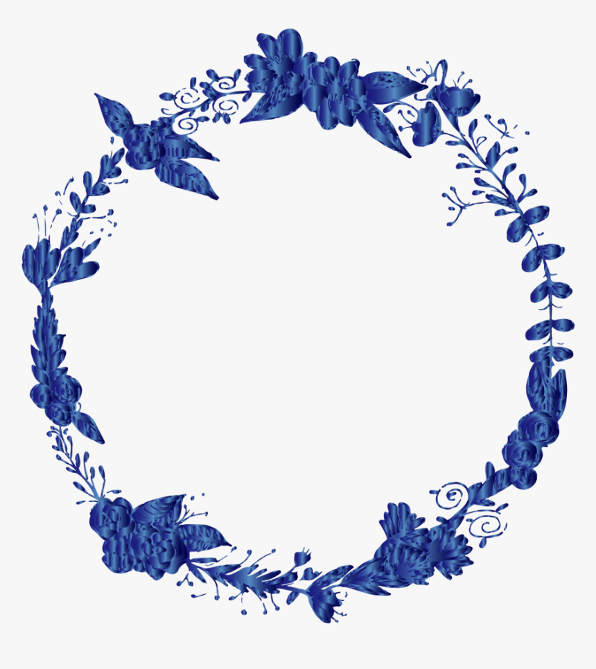 Transparent Flower Circle Clipart - Blue Flower Circle Png, Png Download, Free Download