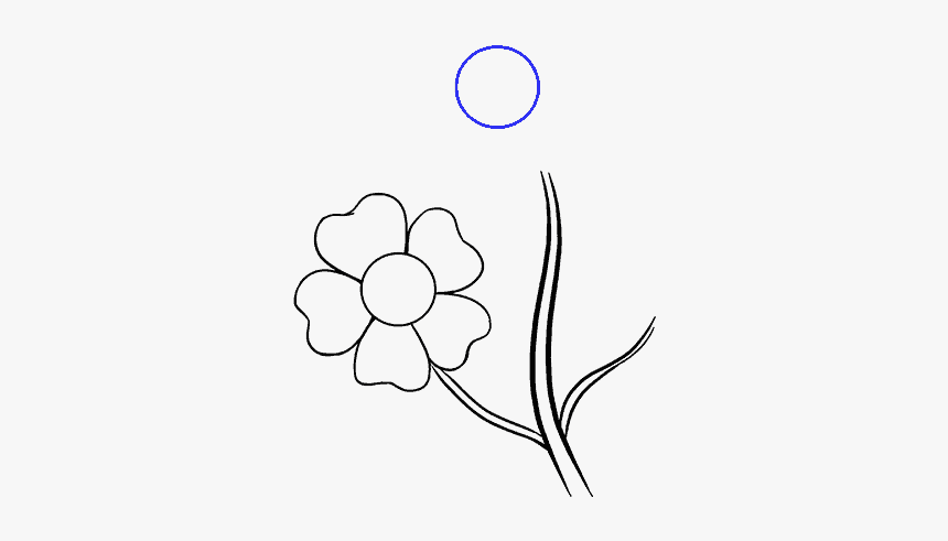 How To Draw Cartoon Flowers - Easy Drawing Of Flowers, HD Png Download, Free Download