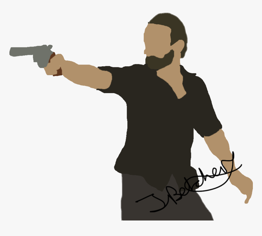 Transparent Rick Grimes Png Shoot Rifle Png Download Kindpng - roblox rick grimes