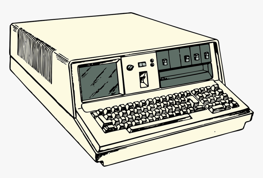 Computer, Old, Portable, Hardware, Keyboard - Old Computers Clipart, HD Png Download, Free Download