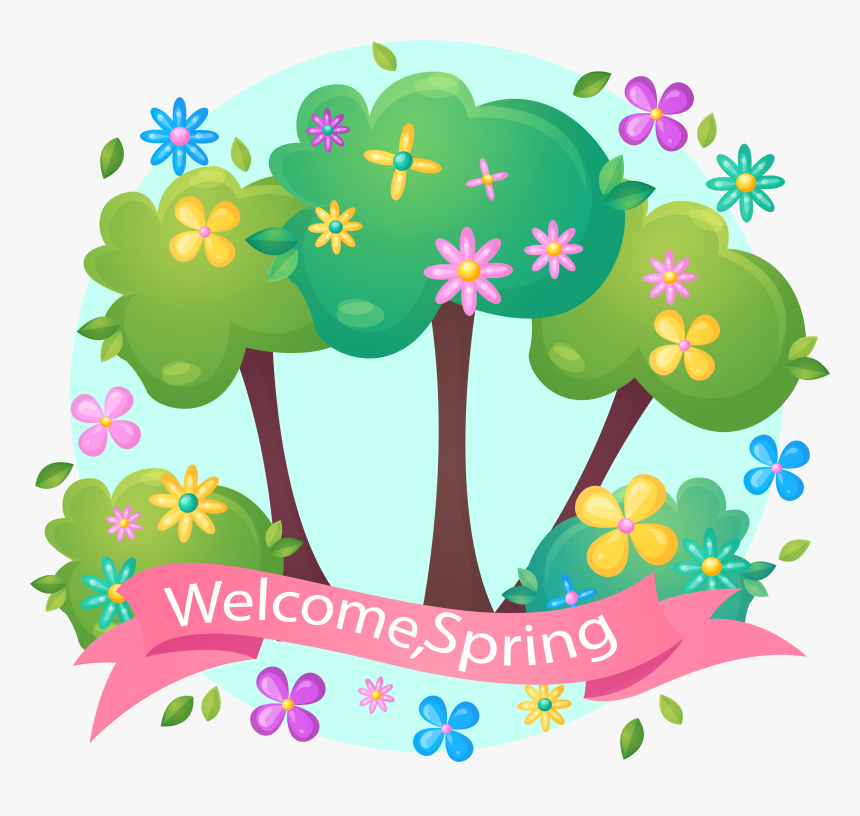 Transparent Think Spring Clipart - Banner Welcome Spring Clip Art Free, HD Png Download, Free Download