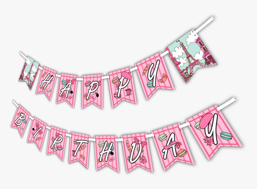 Pink Paris "happy Birthday - Happy Birthday Moldes De Letras, HD Png Download, Free Download