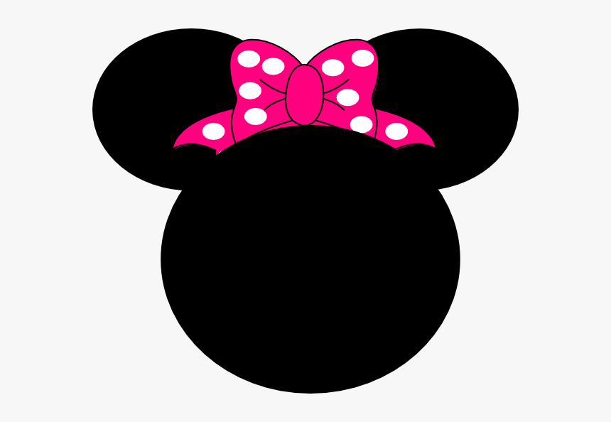 Glasses Clipart Minnie Mouse - Black Minnie Mouse Head, HD Png Download, Free Download