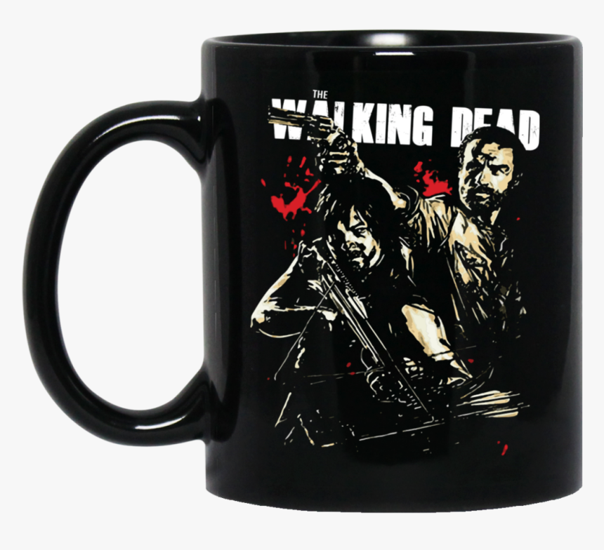 The Walking Dead Mug Rick Grimes Daryl Dixon Coffee - Rick And Daryl T Shirt, HD Png Download, Free Download